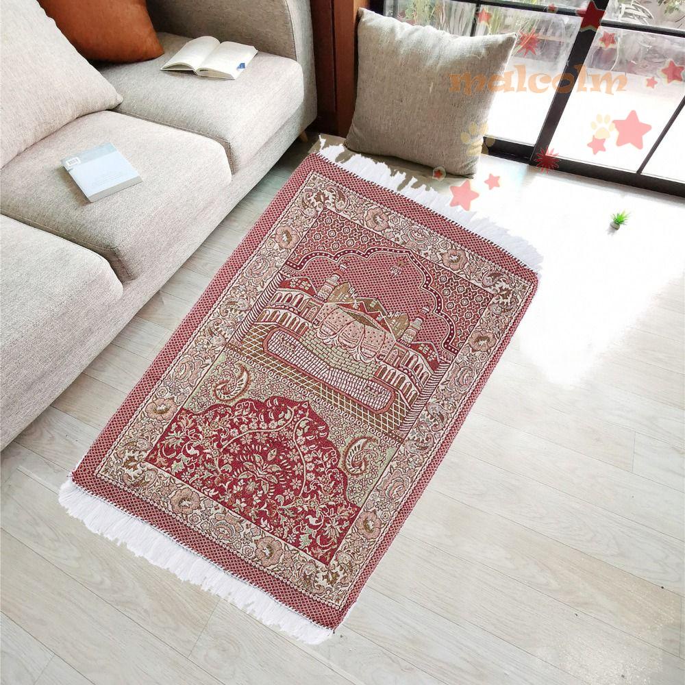 Thảm Trải Sàn Mềm Mại Thêu Họa Tiết Phong Cách Hồi Giáo Cổ Điển Phối Tua Rua Xinh Xắn