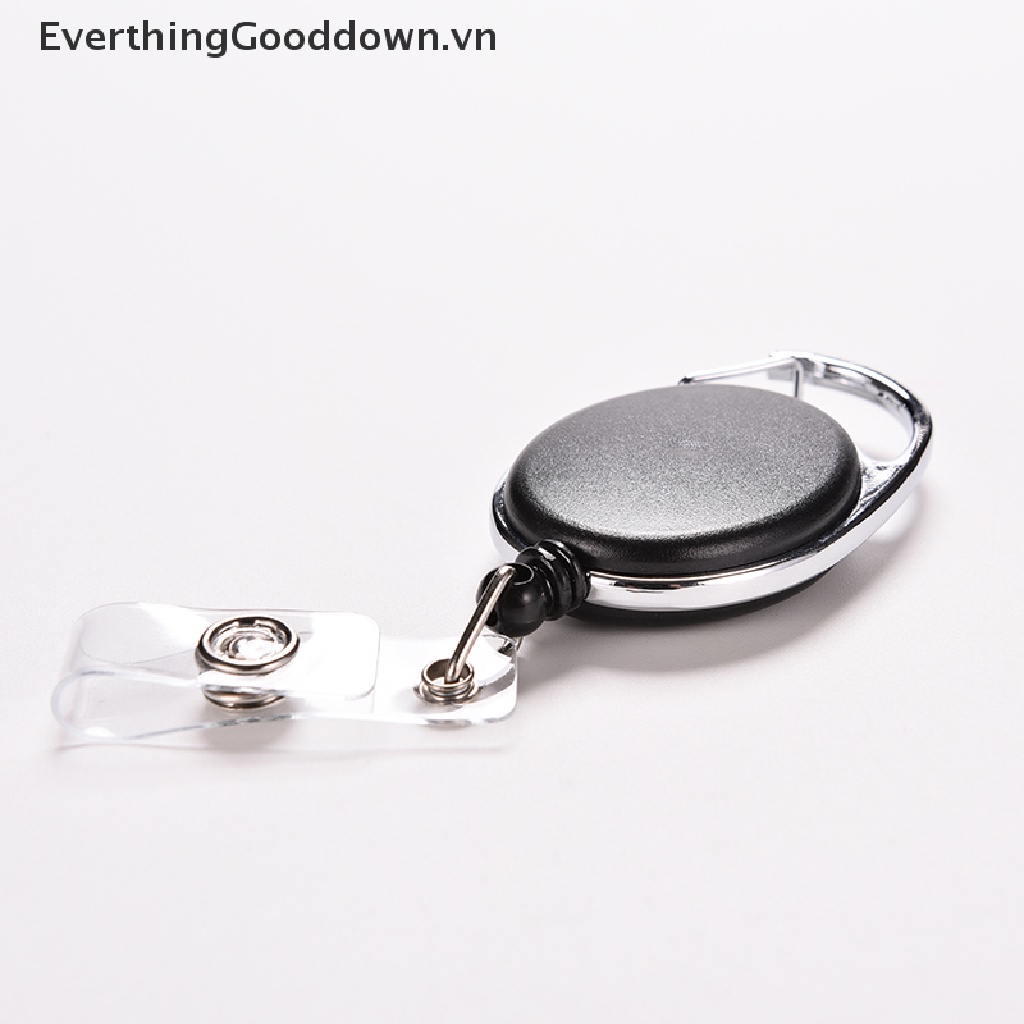 Everthinggooddown Dây Đeo Thẻ ID / Chìa Khóa Màu Đen Có Thể Thu Gọn