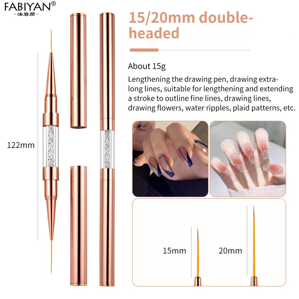 Cọ Vẽ Trang Trí Móng Hai Đầu 5 / 7 / 9 / 12 / 15 / 20mm