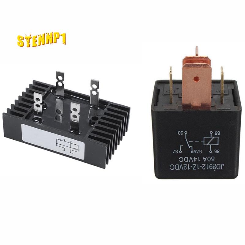 1 Cầu Chỉnh Lưu 100Amp 1200Volts 4 Pins 1 Phase Diode &amp; 1 Rơ Le 80A DC 12V 5 Pin Tự Làm Cho Xe Hơi / Xe Tải