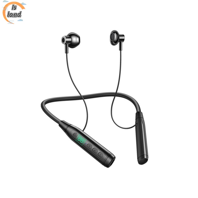 Tai Nghe Thể Thao Không Dây Bluetooth Bt25 Sức Chứa Lớn Có Màn Hình Hiển Thị Pin Đeo Cổ