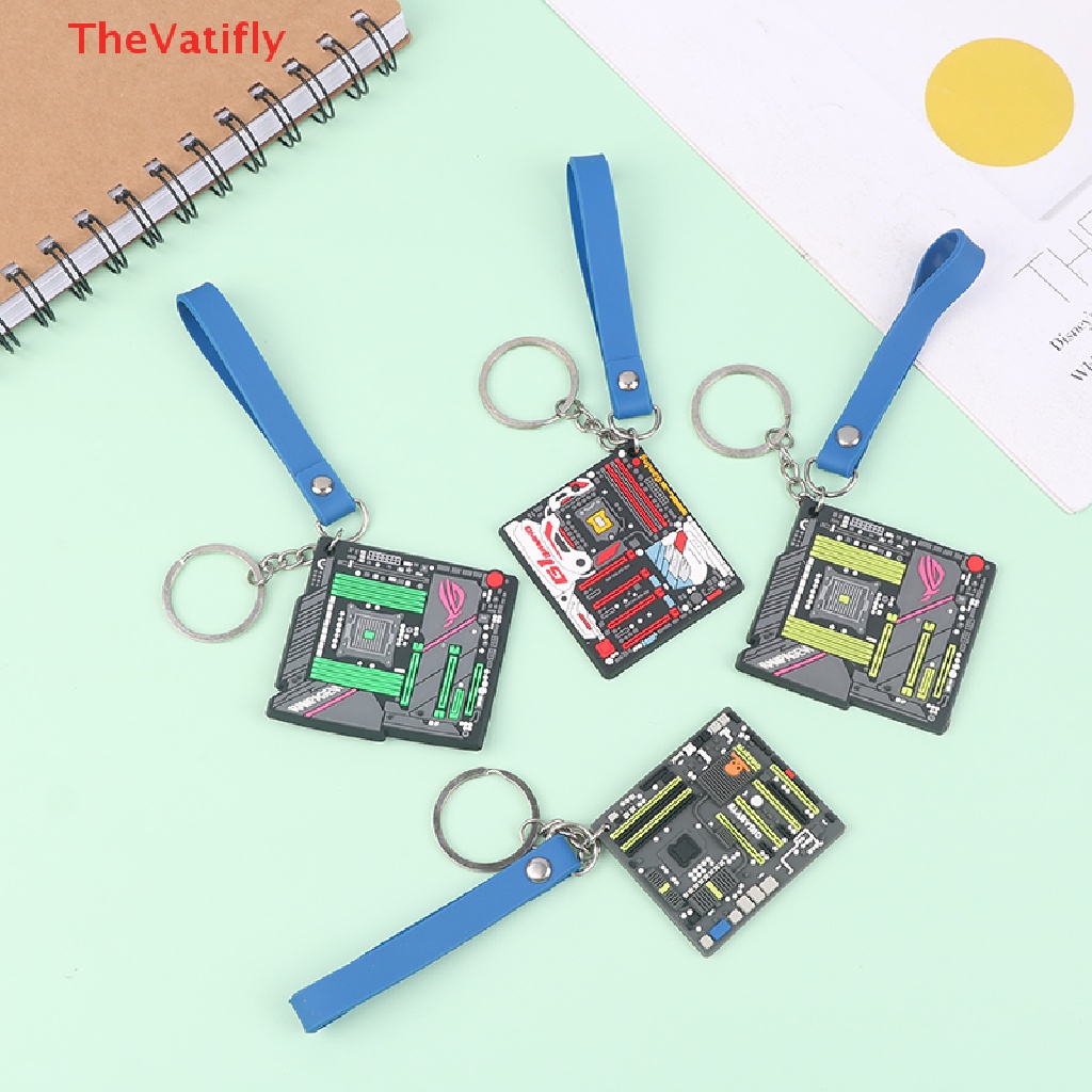 [Thevalifly] Móc Khóa Hình Bo Mạch Chủ Mini Sáng Tạo Phụ Kiện Ô Tô