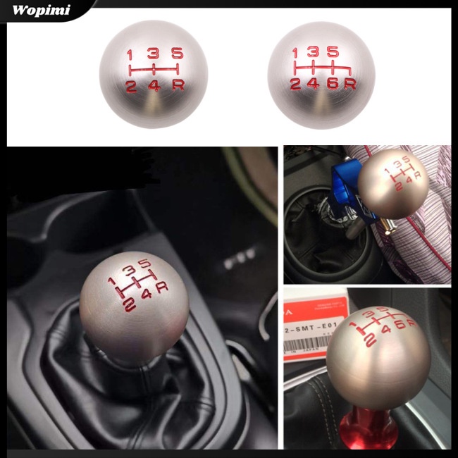 1 Bộ Núm Gạt Cần Số Xe Hơi Bằng Hợp Kim Nhôm Hình Bóng Tròn Cho Honda