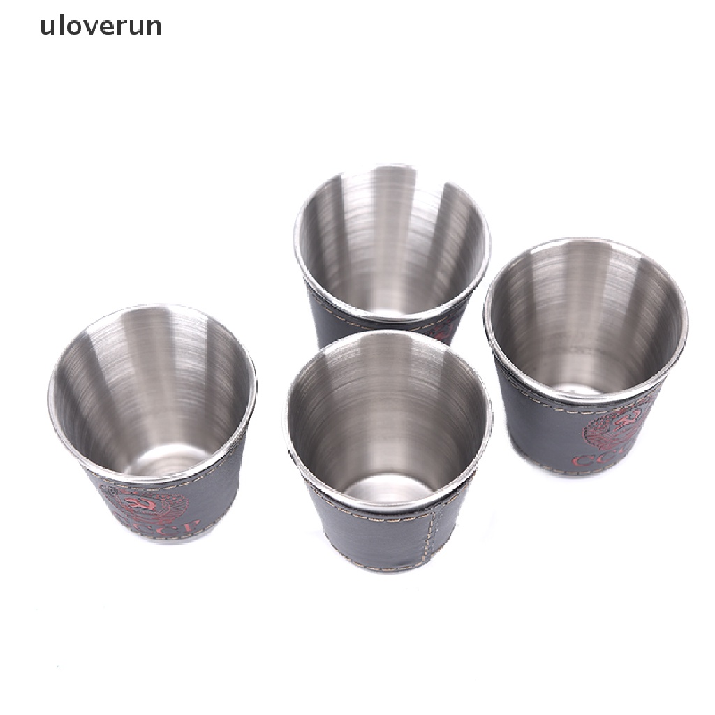 Set 4 Cốc Uống Rượu 70ml Bằng Thép Không Gỉ Tiện Dụng Khi Đi Cắm Trại Vn