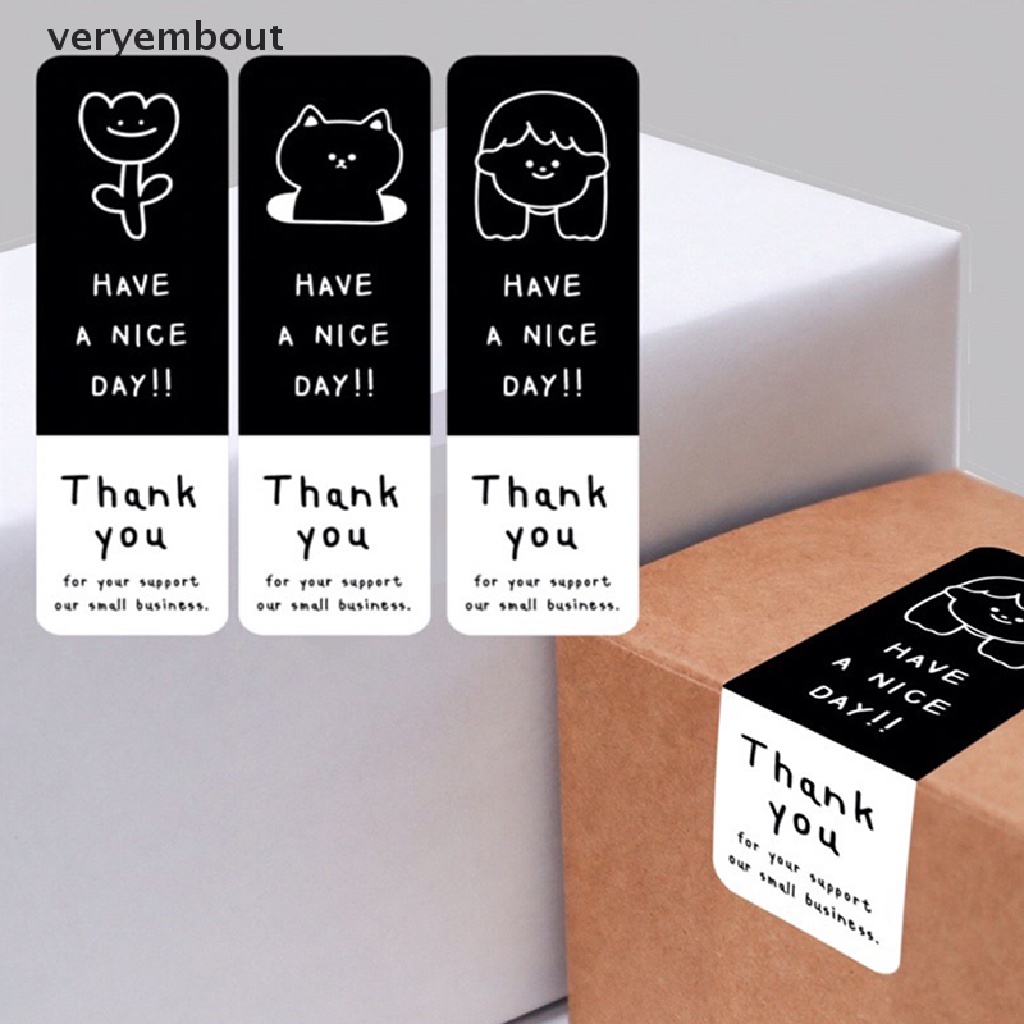 Gói 30 Miếng Dán Chữ Thank You For Little Business Have A Nice Day Dùng Trang Trí Bánh Kem
