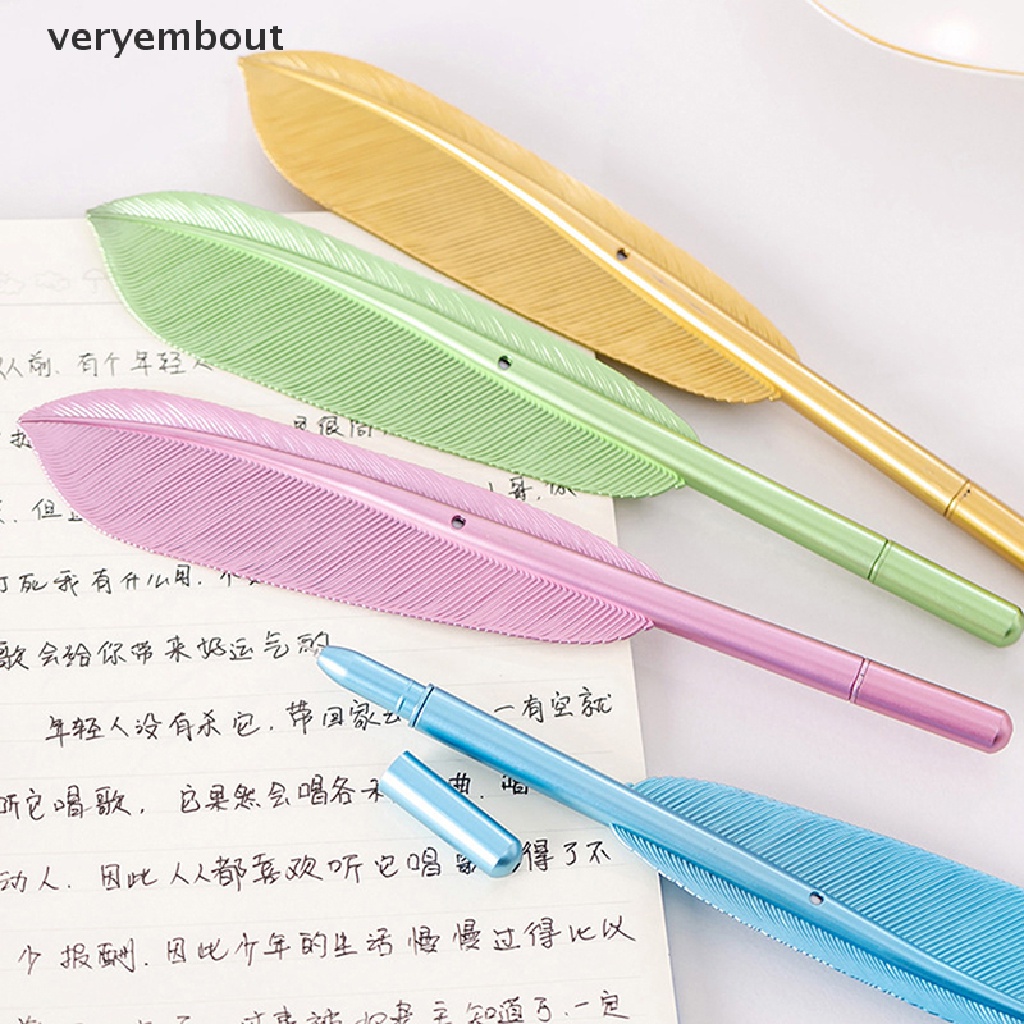 Bút Mực Gel Ngòi 0.5mm Hình Lông Vũ Dễ Thương