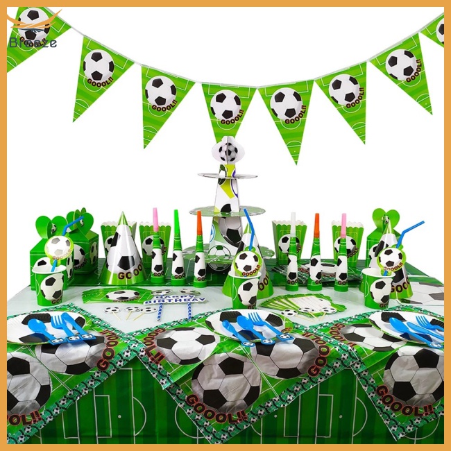 Bộ Đĩa Ăn Họa Tiết Bóng Đá Hoạt Hình Dùng Làm Quà Tặng Cho Bé