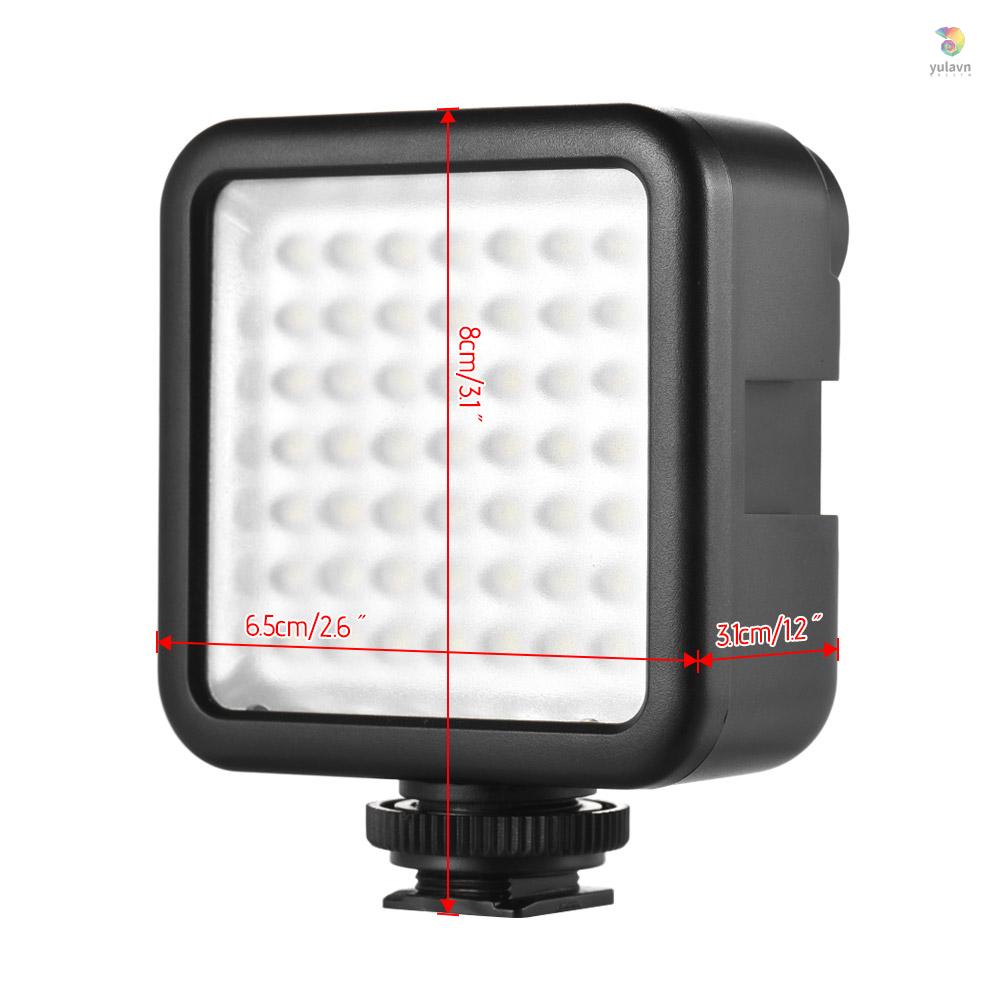 Bộ 2 Bảng Đèn LED Mini Andoer W49 Có Thể Điều Chỉnh Độ Sáng Với Bộ Chuyển Đổi Gắn Đế Giày Cho Máy Quay Phim A7 DSLR