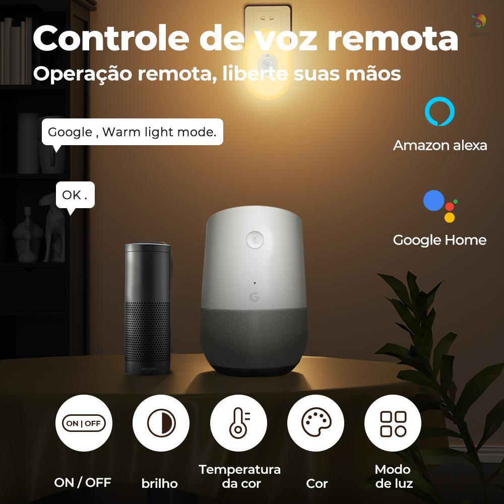 Yula) Đèn Ngủ Cảm Ứng Thông Minh Kết Nối WiFi Nhiều Màu Sắc Tương Thích Với Amazon Alexa G