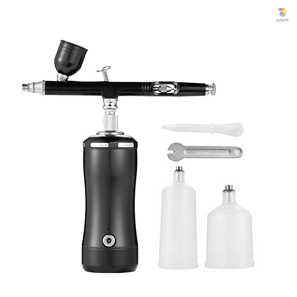 Bộ Súng Phun Sơn Khí Di Động 0.3mm 7cc Có Thể Sạc Lại Cho Máy Xăm Hình / Làm Móng Tay / Làm Đẹp DIY