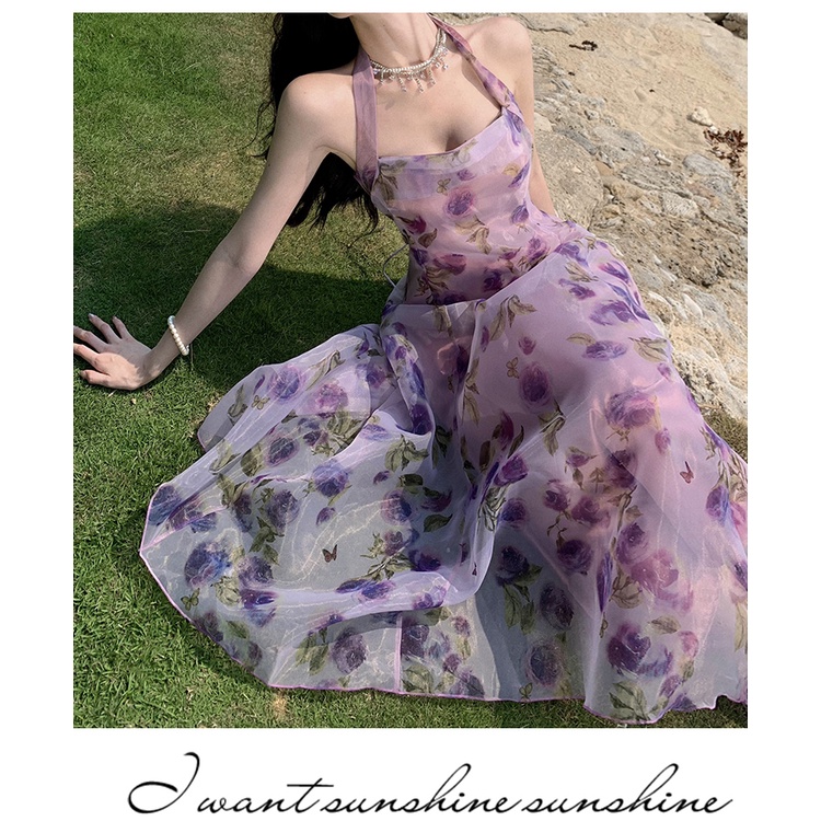 Hàng Mới Về Đầm Hai Dây Mùa Hè 2023 Phong Cách Pháp Thanh Lịch Cho Nữ