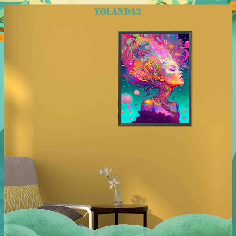 Tranh Đính Đá Kim Cương Toàn Bộ 5D DIY Hình Vẽ Nữ Thần Trang Trí Nhà Cửa