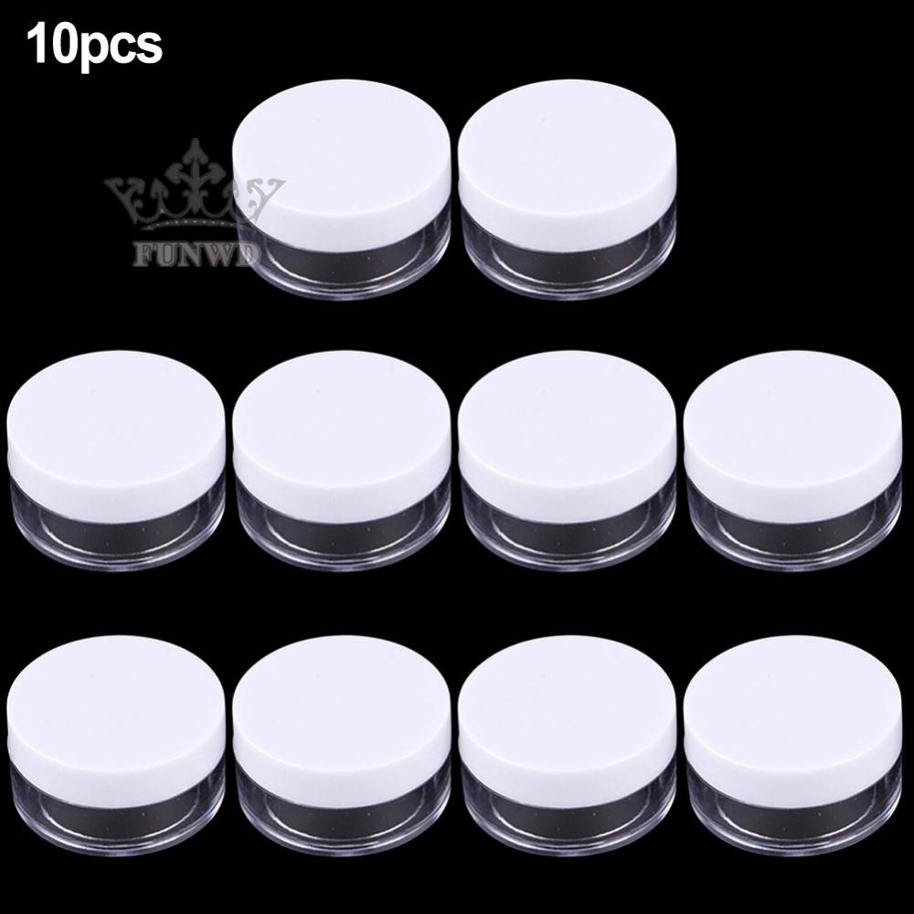 Set 10 Hộp Nhựa Tròn Đựng Mỹ Phẩm Du Lịch Tiện Lợi