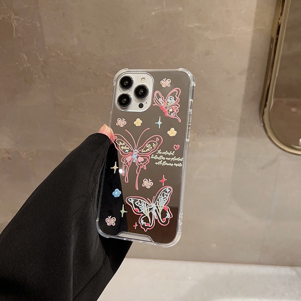 Ốp Điện Thoại Họa Tiết Bươm Bướm Cho iphone 7 8 plus x xr xs 11 12 13 14 15 mini pro max se 2020