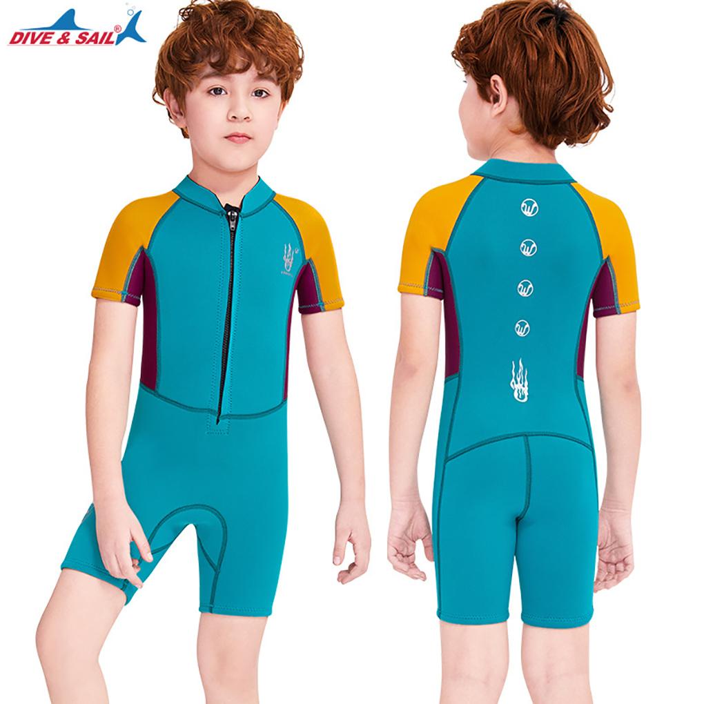 Bộ Đồ Bơi / Lặn Tay Ngắn Chất Liệu Cao Su Tổng Hợp Nhanh Khô Dành Cho Bé