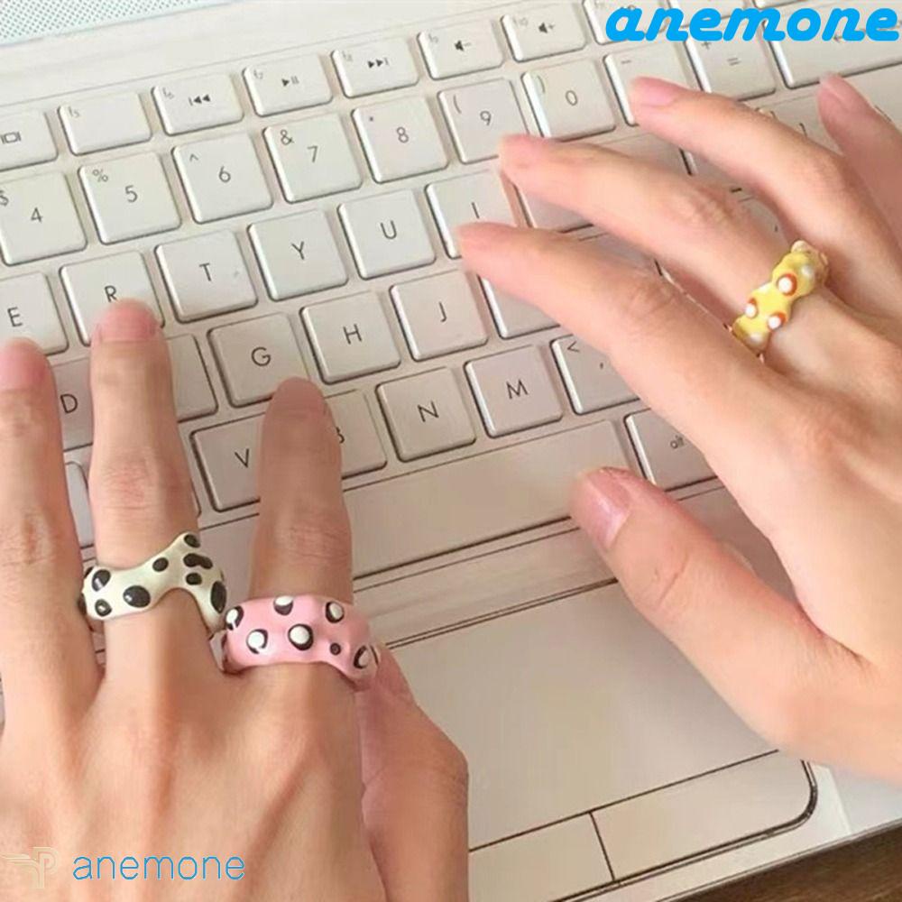 Nhẫn Hở Y2K Niche Họa Tiết Chấm Bi Phong Cách Hàn Quốc Đơn Giản Cho Nữ