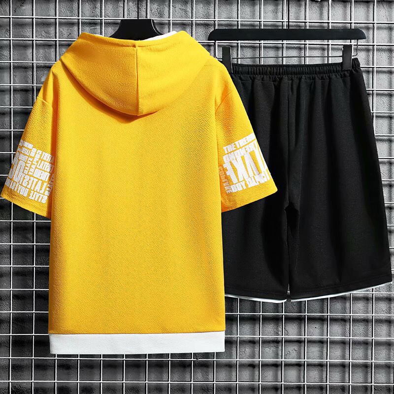 Set Đồ Thể Thao Có Mũ Trùm Dáng Suông Năng Động Thời Trang Phong Cách Hồng Kông Cho Nam Phong Cách Mới 2023