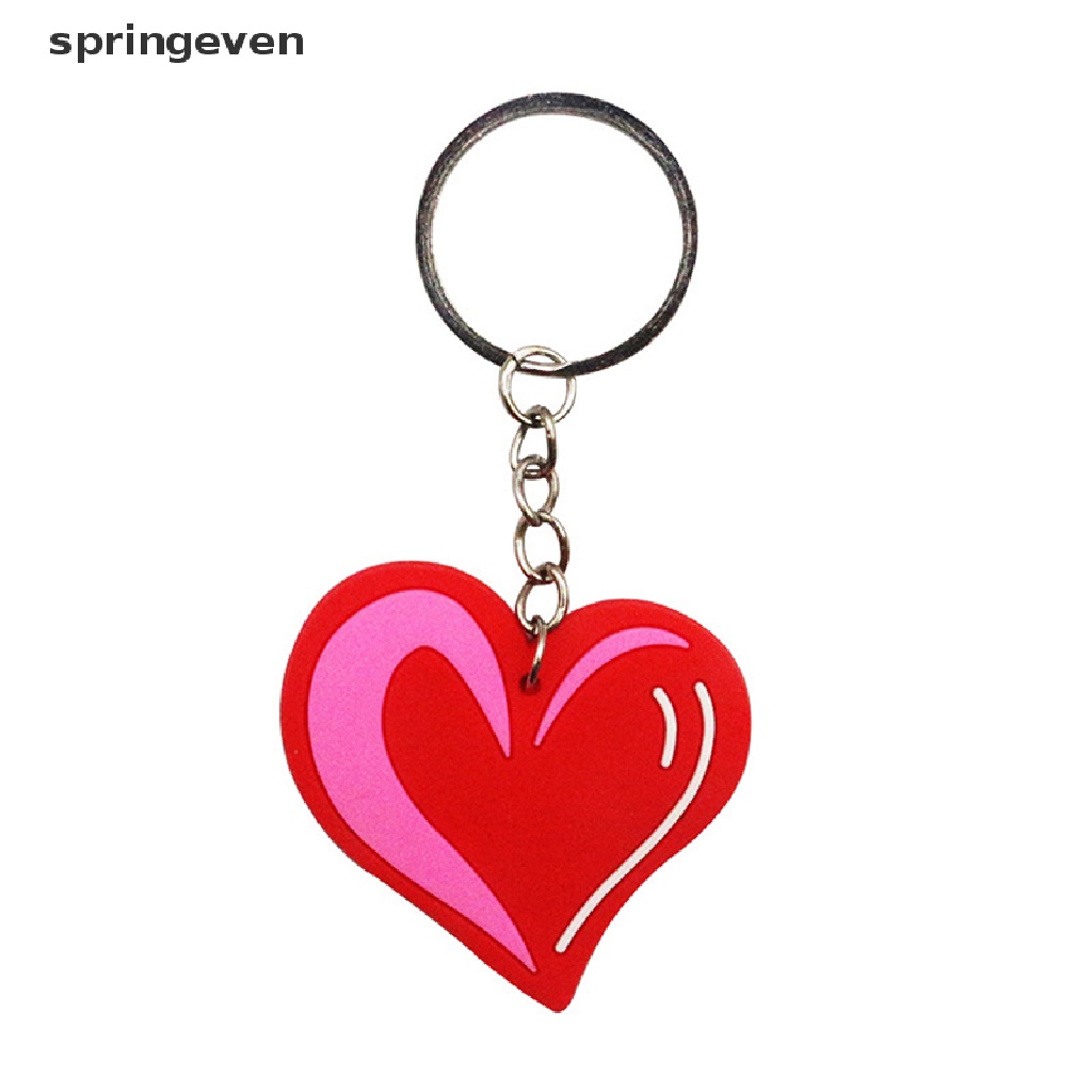 Móc Khóa Nhựa PVC Hình Trái Tim Hoạt Hình Dễ Thương