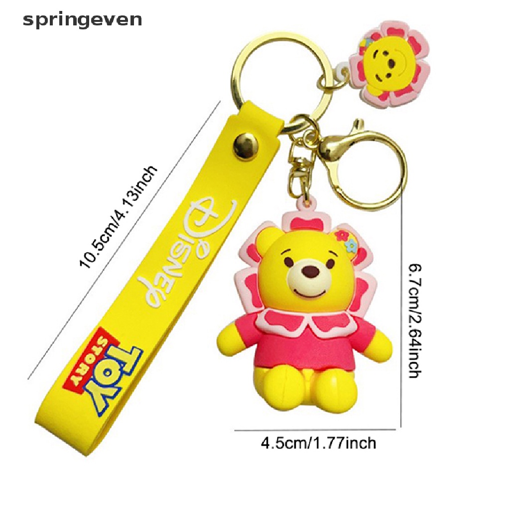 DISNEY Móc Chìa Khóa Họa Tiết Hoạt Hình Winnie The Pooh / Sóc / Hoa Hướng Dương Tinh Tế