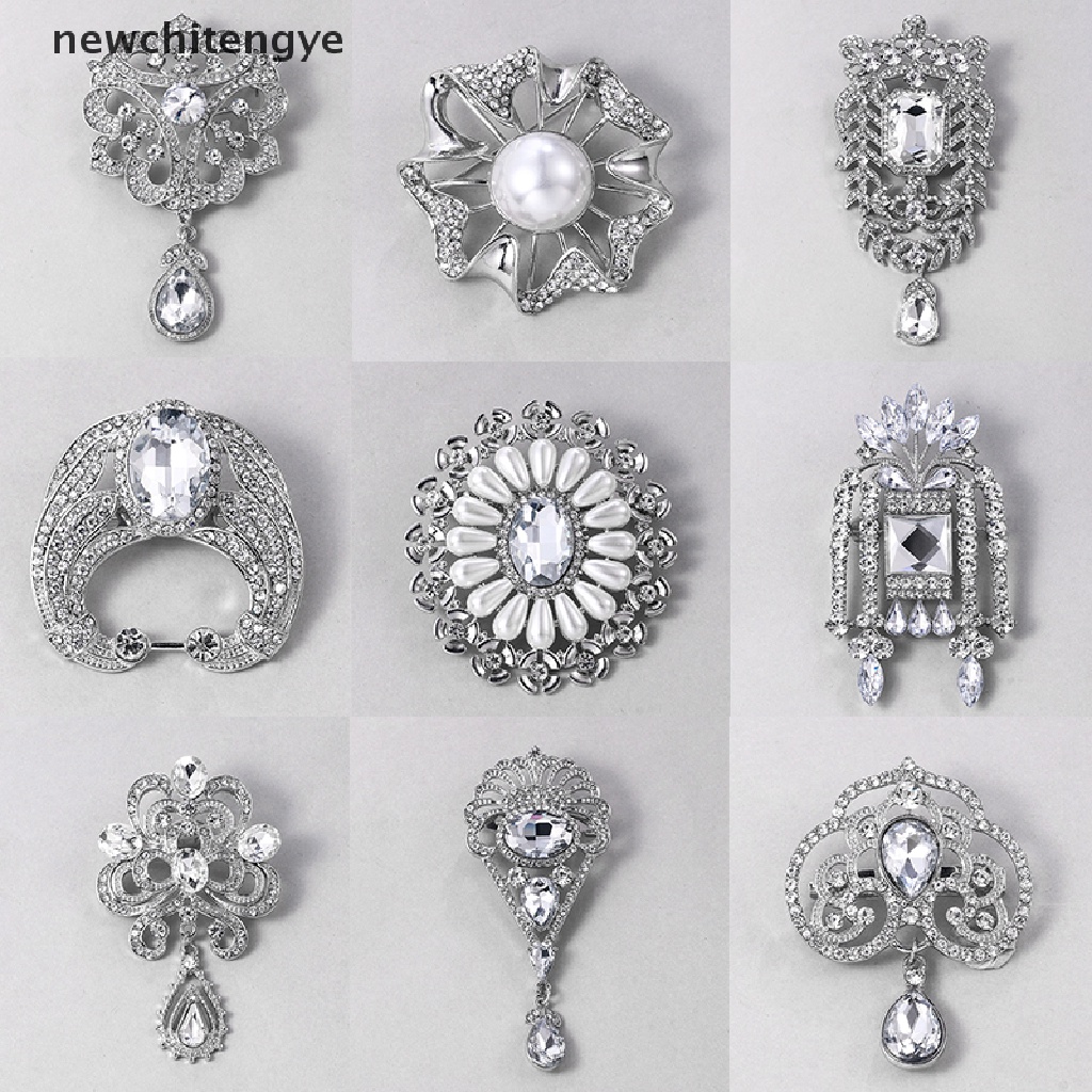 Ghim Cài Áo Hình Giọt Nước Đính Đá Pha Lê Phong Cách Vintage Thời Trang Cho Nữ