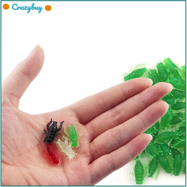 Cr Set 50 Mồi Câu Cá Giả Hình Quả Ớt Bằng Silicon Dài 0.7g Chiều Dài 2.1cm Có Móc Tiện Dụng