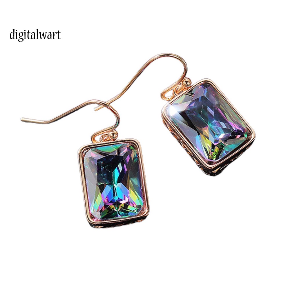 Kỹ Thuật Số| 1 Đôi Bông Tai Đính Đá Zircon Nhiều Màu Sang Trọng