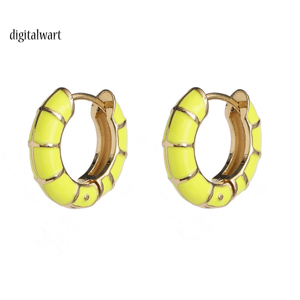 Kỹ Thuật Số| 1 Đôi Bông Tai Tròn Nhiều Màu Phong Cách Bohemia Dành Cho Nữ