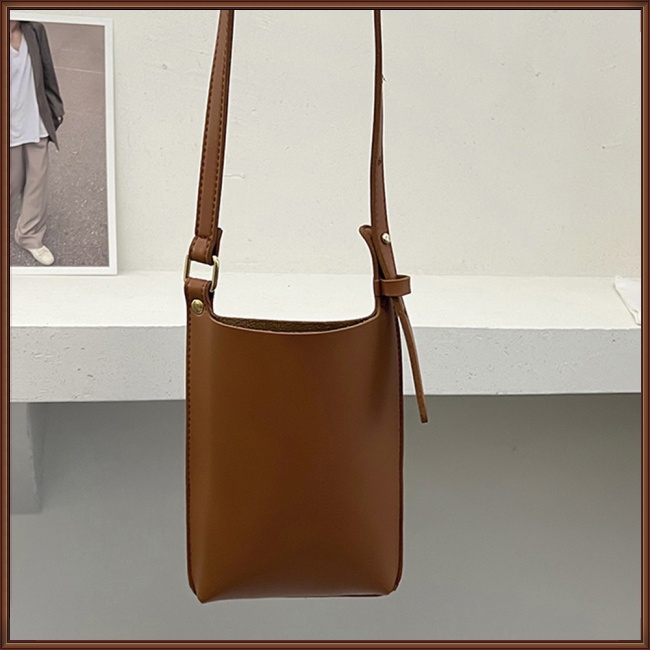 Túi Da Đeo Chéo Mini Đựng Điện Thoại Phong Cách Retro Thời Trang Cho Nữ