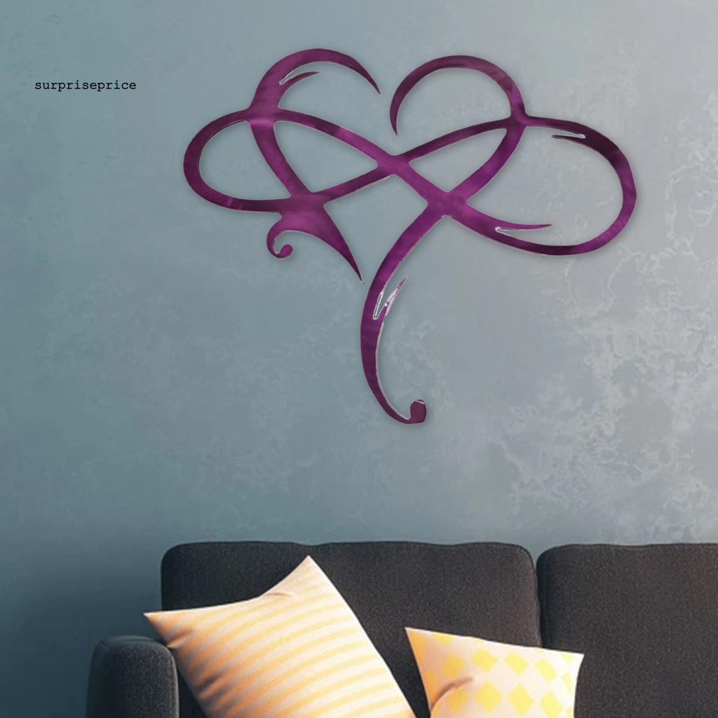 Sticker Dán Tường Bằng Kim Loại Hình Trái Tim Vô Cực Độc Đáo Trang Trí Tiệc Cưới