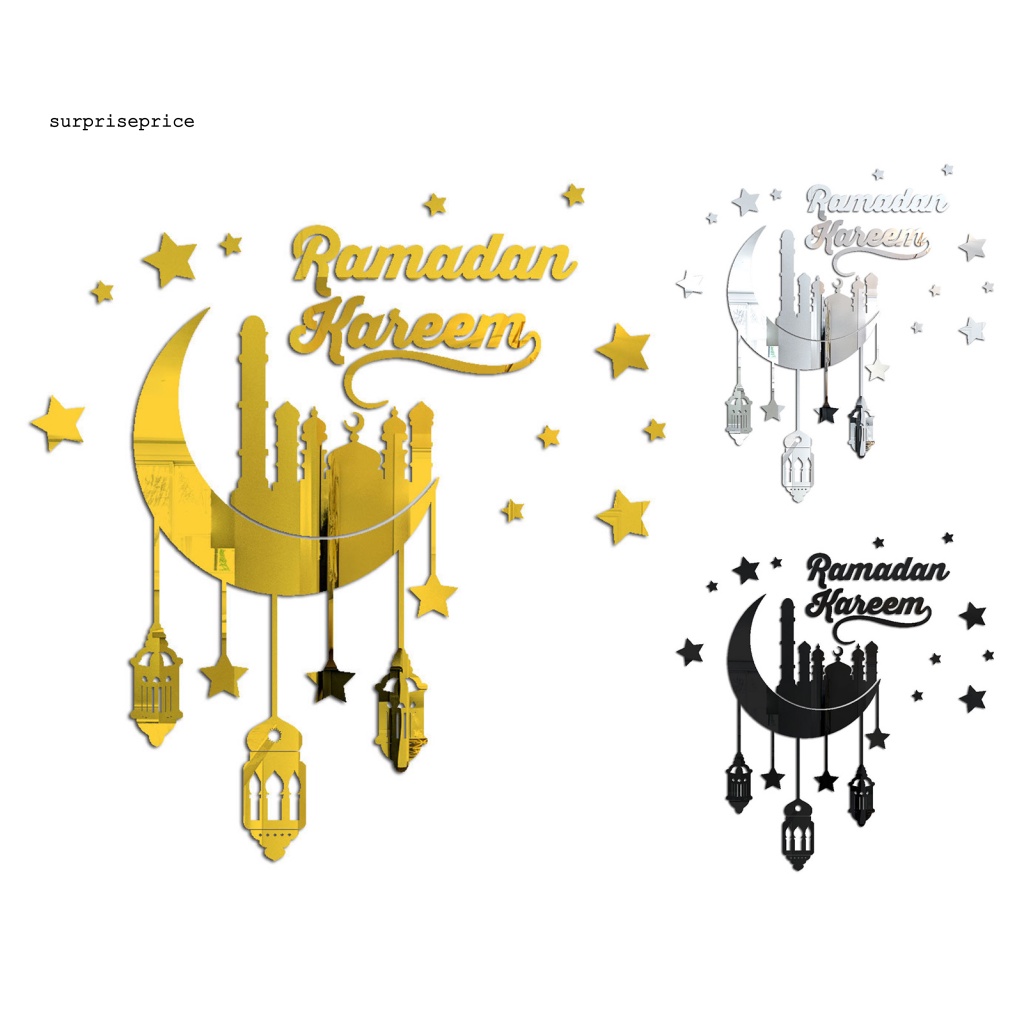 1 Bộ Sticker Dán Tường Bắt Mắt 3D Bằng Acrylic Chống Nước Trang Trí Nhà Cửa