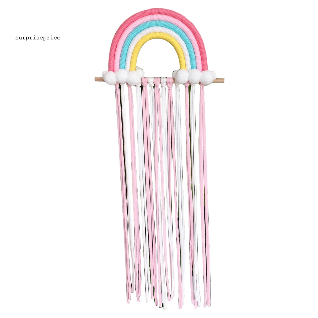 Giá Đỡ Nơ Buộc Tóc Bằng Cotton Bện Tiết Kiệm Không Gian Màu Cầu Vồng Sắp Xếp Gọn Gàng Cho Phòng Trẻ