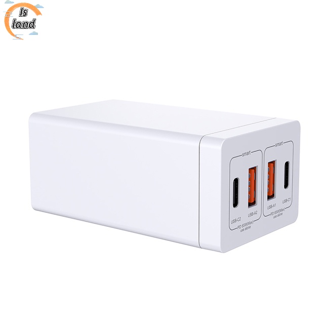 Bộ Sạc Nhanh 4 Trong 1 65W Galum Nitride Gan 2c + 2a Pd Usb Cho Laptop / Máy Tính Bảng / Điện Thoại Di Động