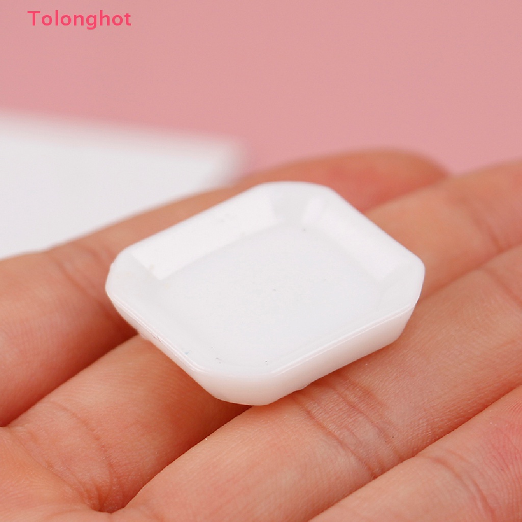 Set 2 Đĩa Trắng Tỉ Lệ 1: 12 Trang Trí Nhà Búp Bê