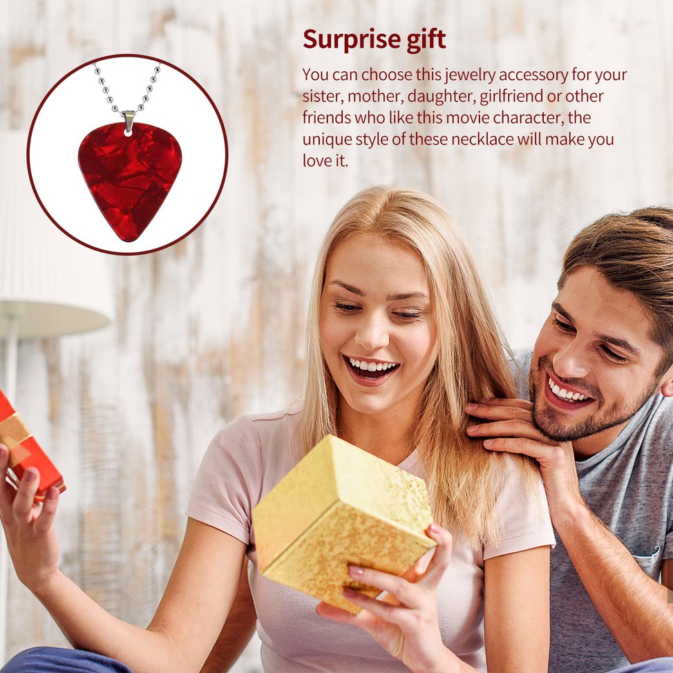 Necklace Guitar Pick Shaped Creative Fashionable Movie Pendant Necklaces