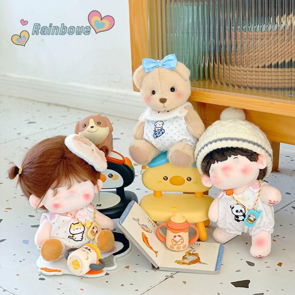 Bộ Áo Liền Quần 10 / 20cm In Họa Tiết Hoạt Hình Dễ Thương Thay Thế Cho Búp Bê