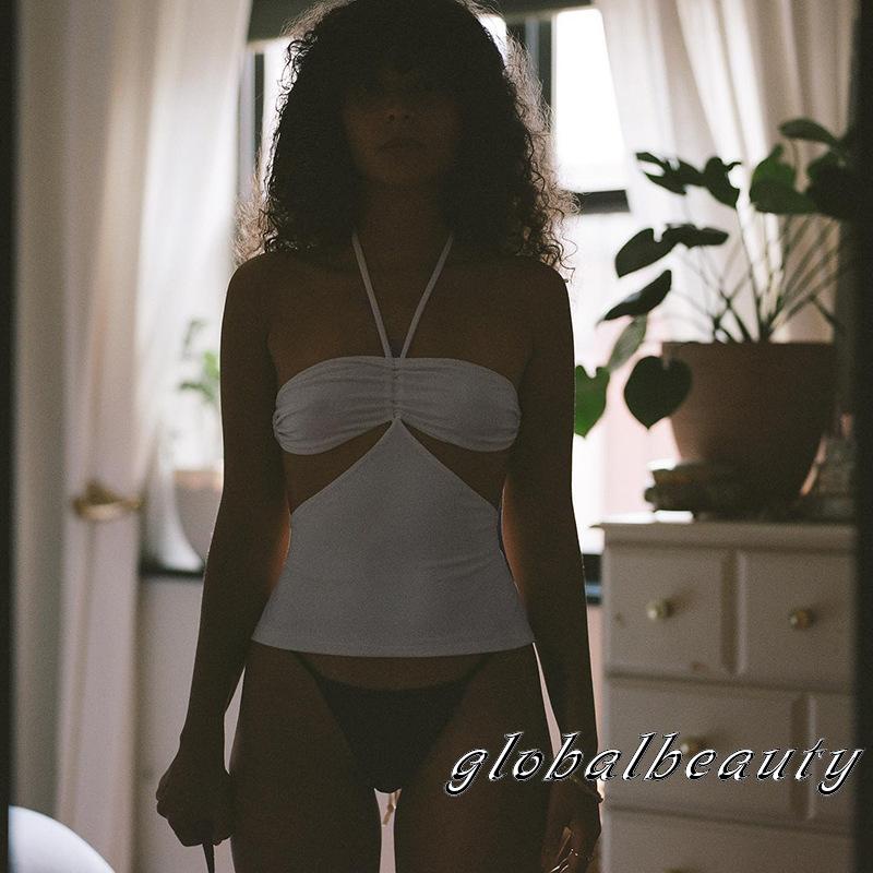 Áo Tank Top Không Tay Hở Lưng Màu Trắng Thời Trang Mùa Hè Cho Nữ