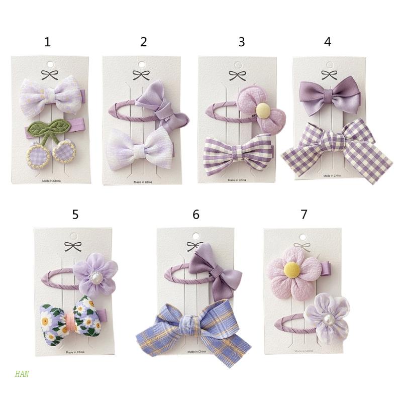 Bộ 2 Kẹp Tóc Hình Hoa Dễ Thương Cho Bé Gái