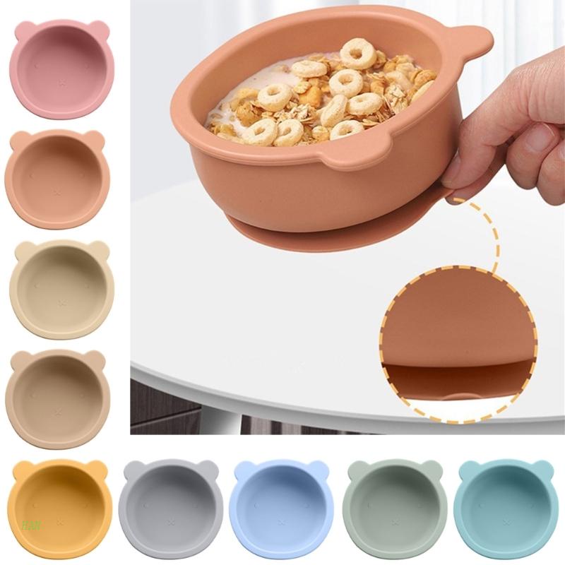 Bát Ăn Nhẹ Bằng Silicon Dễ Thương Có Giác Hút Cho Bé