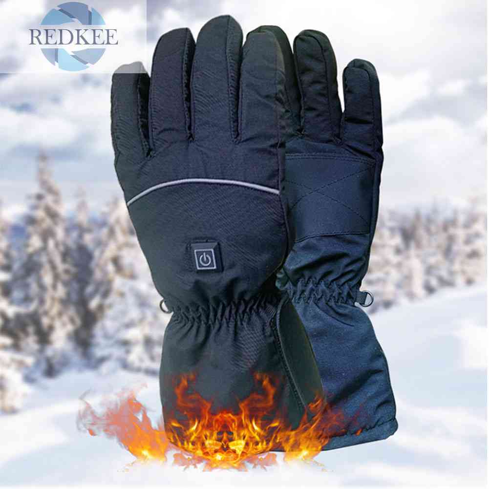 Set 2 Găng Tay Giữ Ấm 3 Tai Bằng Điện Có Thể Điều Chỉnh Tiện Lợi Khi Đi Xe Đạp