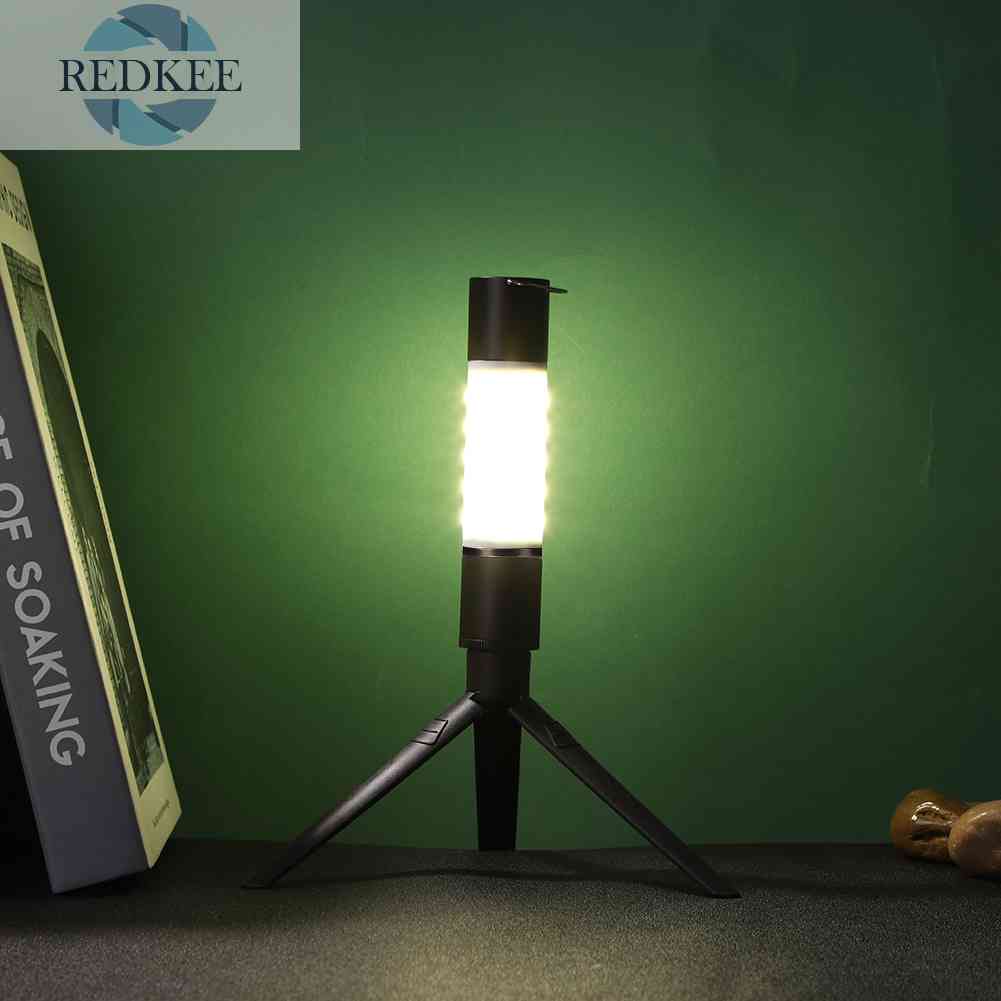 Đèn Pin Sạc Pin Kèm Tripod Chuyên Dụng Cho Đi Cắm Trại / Câu Cá