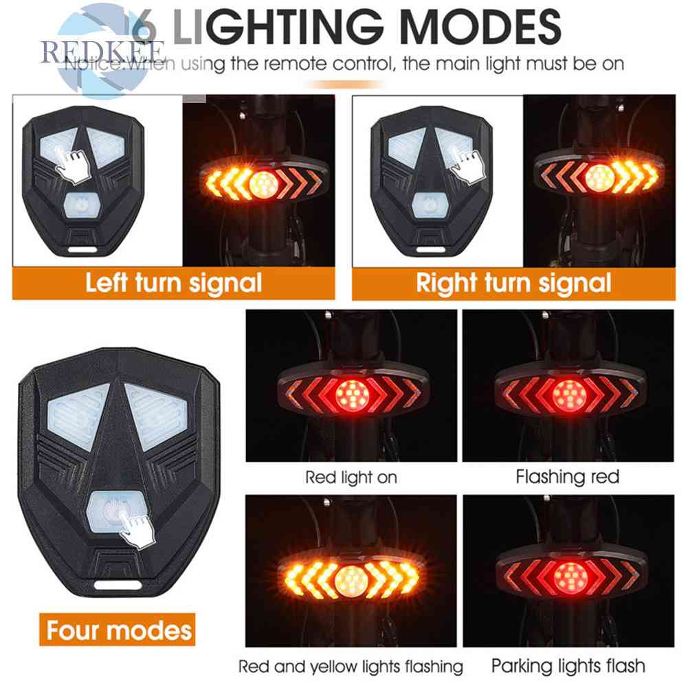 Đèn LED Tín Hiệu Đuôi Xe Đạp Thông Minh Điều Khiển Từ Xa