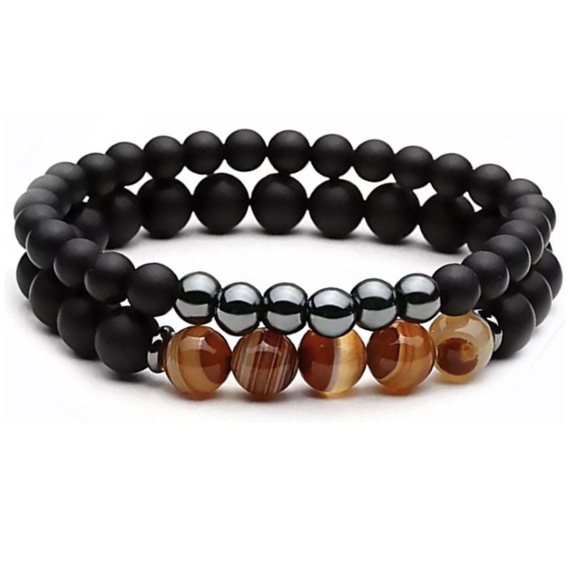 Vòng Đeo Tay Bảy Veins Bằng Đá Núi Lửa Nhiều Màu Sắc