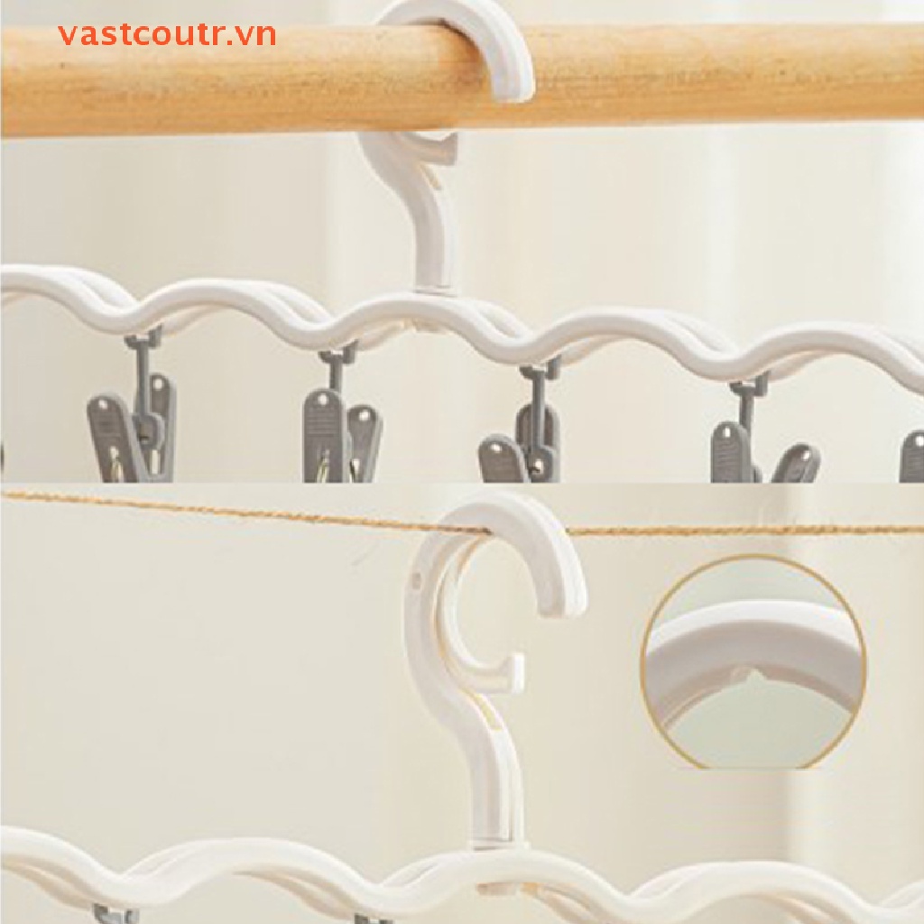 Giá Treo Mũ / Vớ 6 Kẹp Tiện Dụng Cho Gia Đình