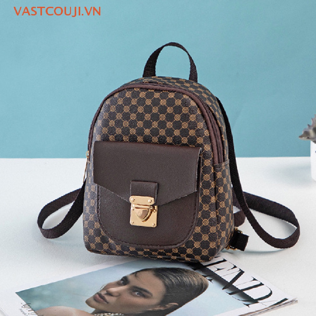 Balo Da PU Mini Phong Cách Vintage Thời Trang Cho Nữ