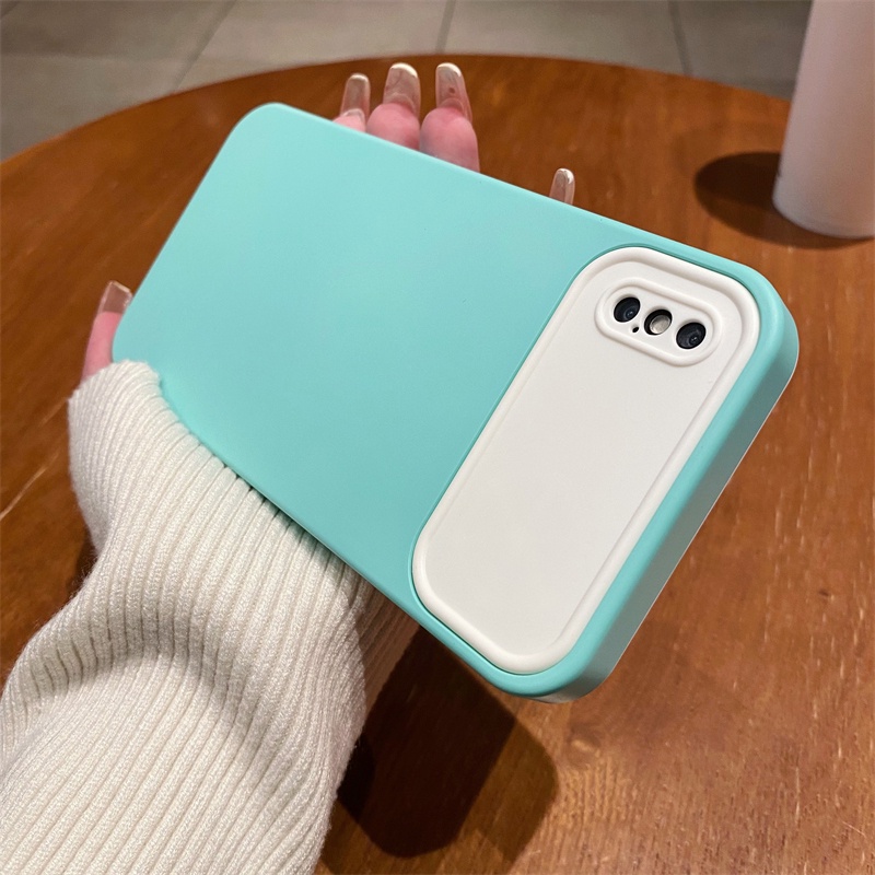 Ốp Điện Thoại silicone Mềm Chống Sốc Màu Tương Phản Cho iPhone X XR Xs Max 11 12 Pro Max