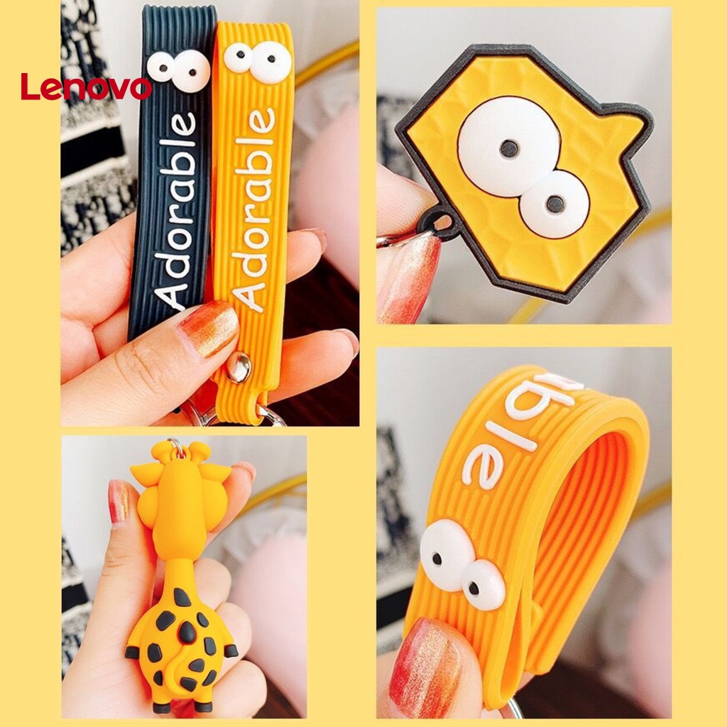 Ốp Điện Thoại Silicon Mềm Hình Ngựa Vằn / Hươu Cao Cổ Gắn Móc Khóa Chống Thất Lạc