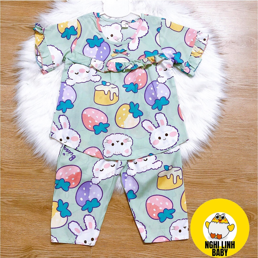 Đồ tone/tole cho bé gái 43-48kg, đồ mặc nhà quần dài tay ngắn - Nghi Linh Baby