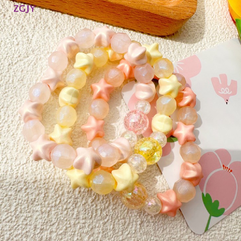 Vòng Tay Chuỗi Hạt Ngọc Trai Mặt Hình Ngôi Sao / Thỏ Nhiều Màu Ngọt Ngào Dễ Thương Cho Nữ Mới