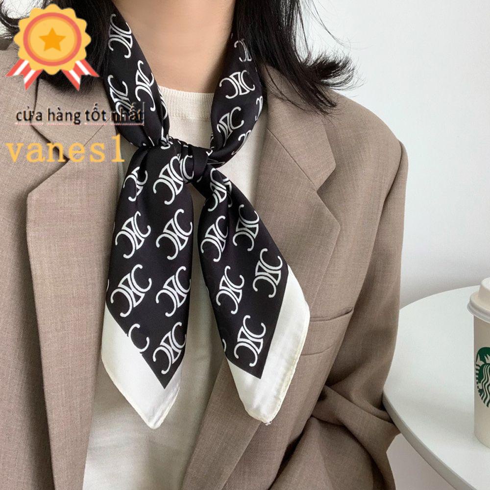 1 Khăn Choàng Cổ Vải Satin In Họa Tiết Phong Cách Bohemian