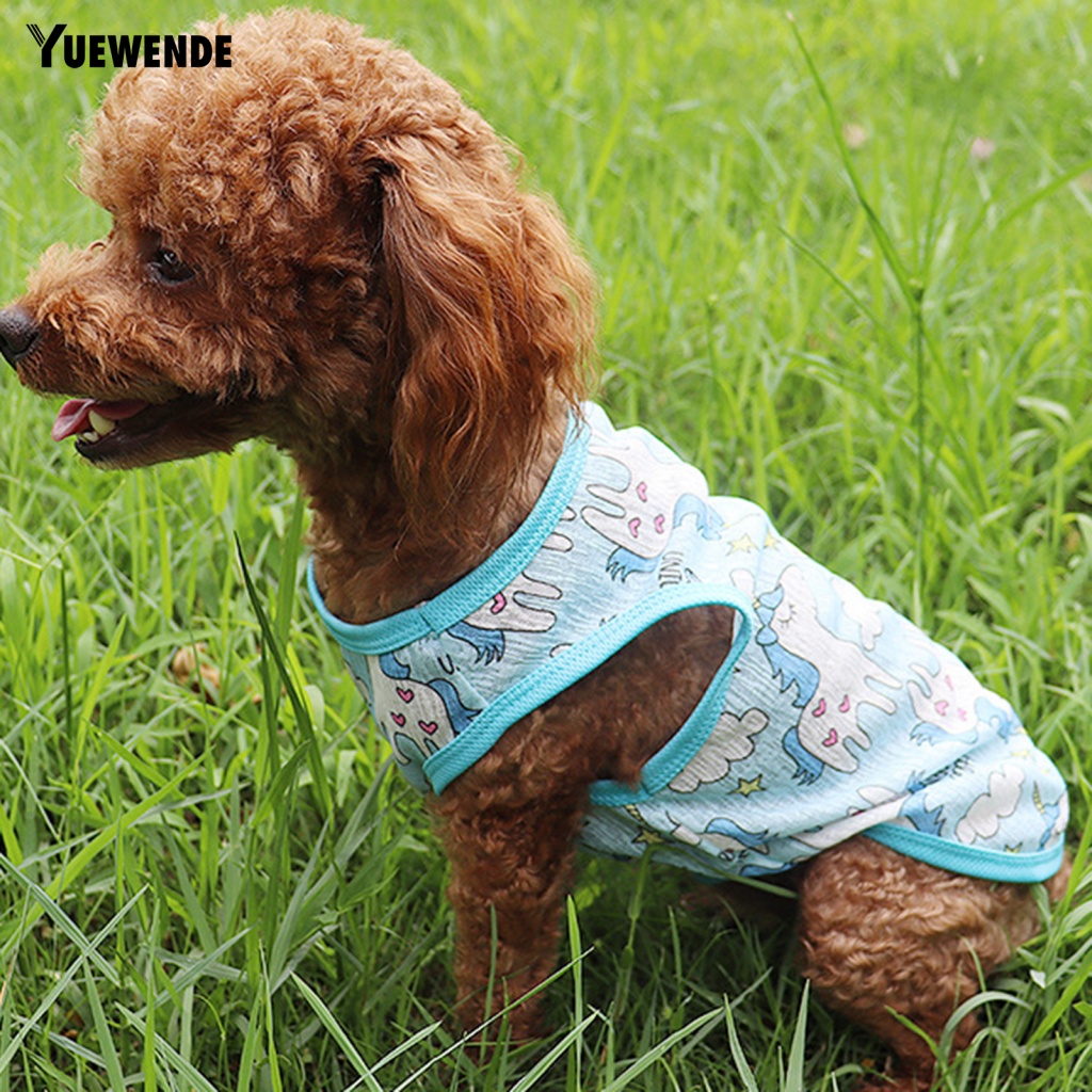 Áo Sát Nách Cổ Tròn Thoáng Khí In Họa Tiết Thời Trang Mùa Hè Cho Thú Cưng